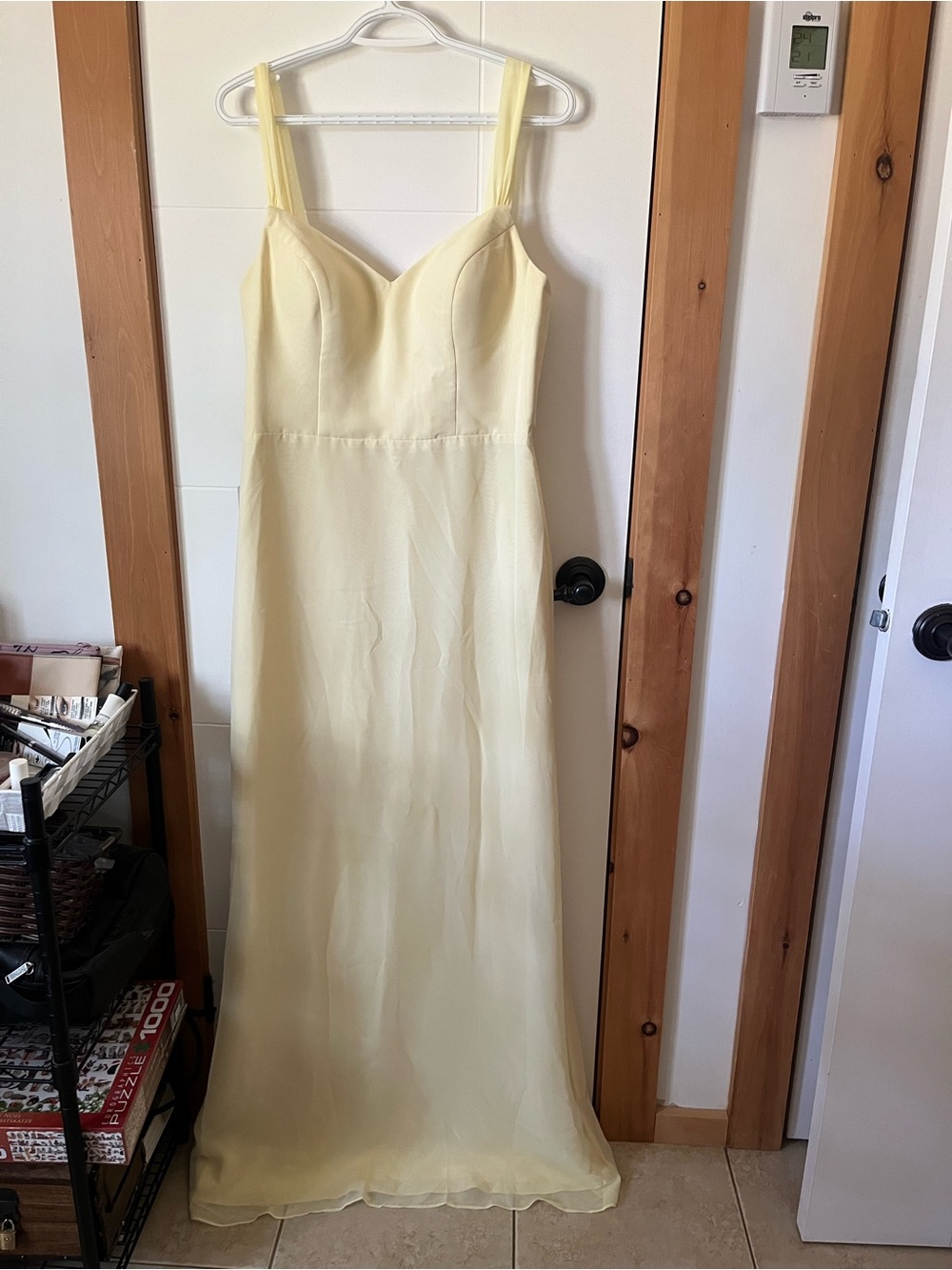 Azazie NWT Soft Yellow Sleeveless Maxi Dress size A12